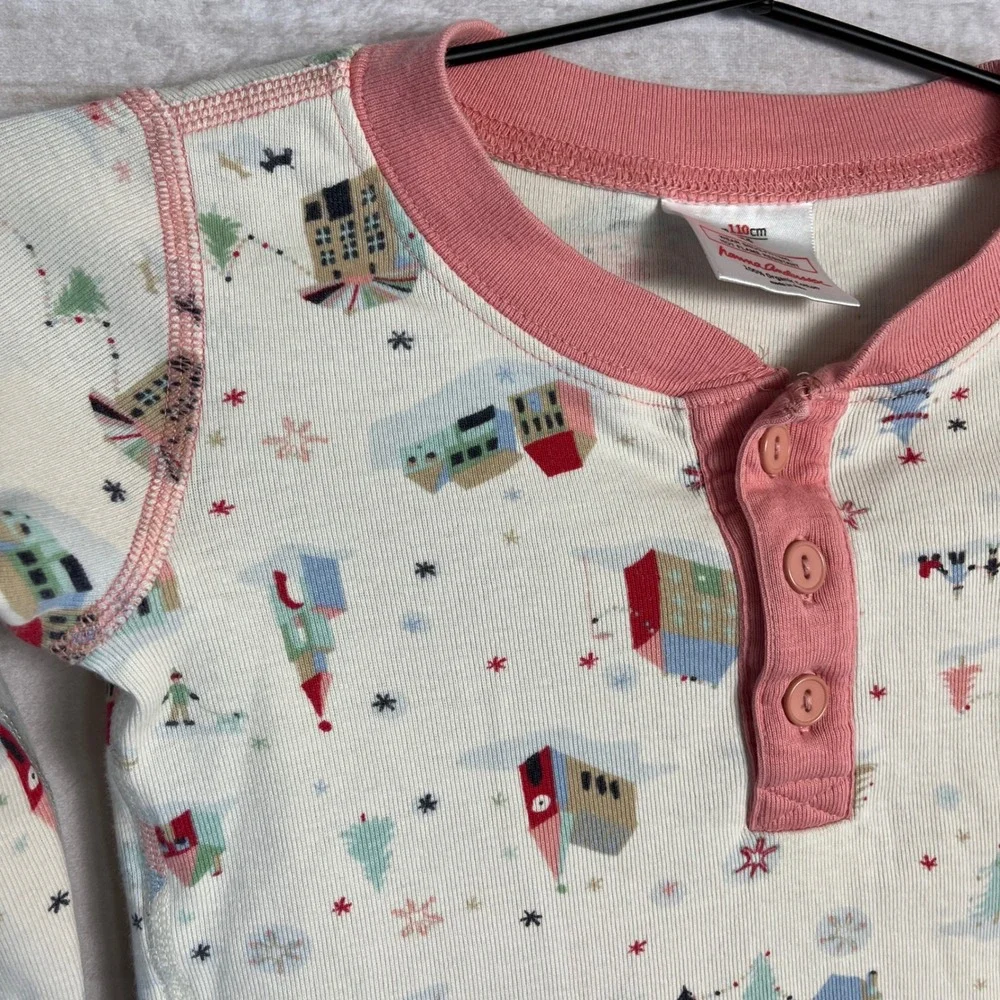 Hanna Andersson Kids Pajamas 110cm 5 Organic Cotton Long Sleeve Pants Set Winter